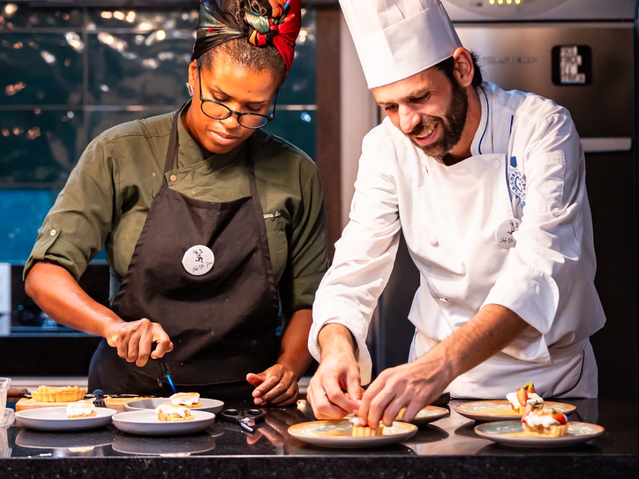 Geovana, minha sub chef. Trabalhamos juntos há 7 anos.